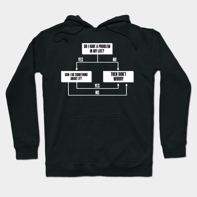 Stoic Flow Chart - Don't Worry Hoodie by zap